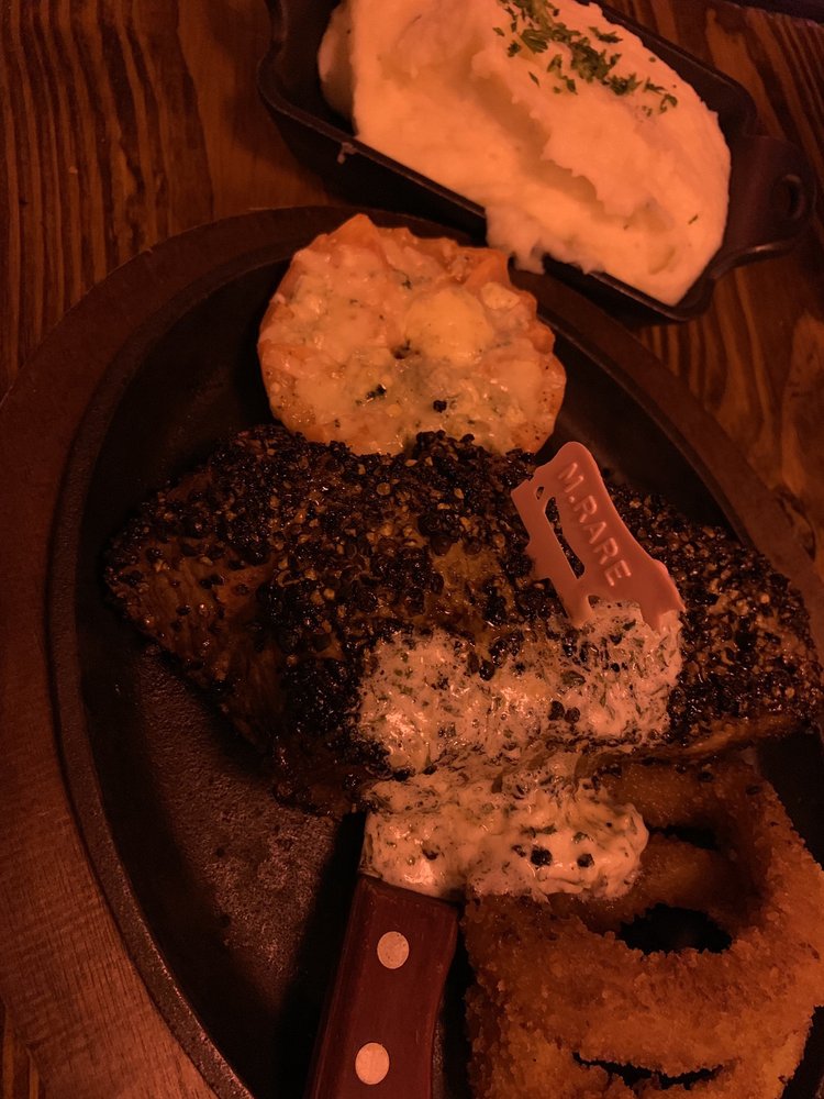 Order 16oz Peppercorn New York Strip food online from McGuire's Irish Pub of Destin store, Destin on bringmethat.com