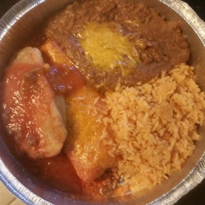 Order #1 Enchilada, Chile Relleno food online from Bandito Burrito Co store, Huntsville on bringmethat.com