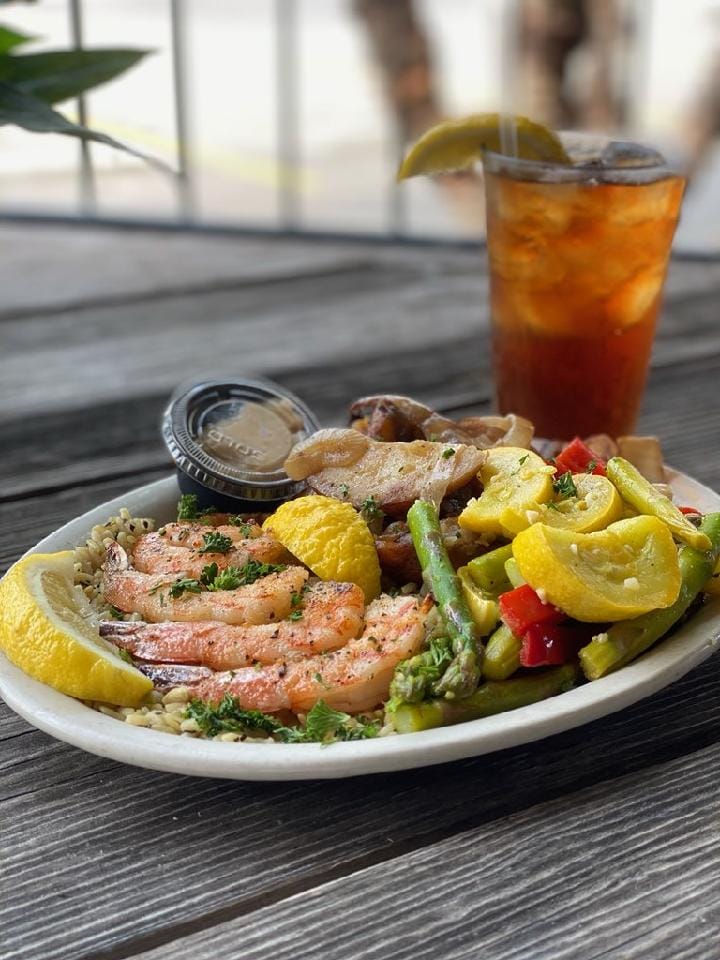 Order Shrimp Plate food online from Railroad Brewing Co store, Corpus Christi on bringmethat.com