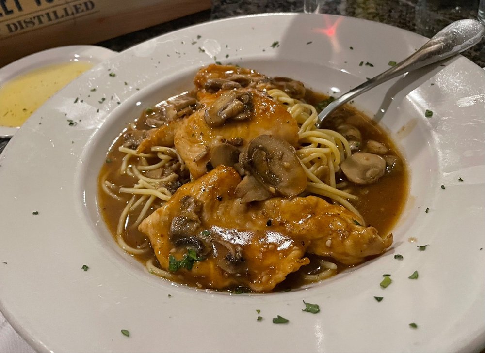 Order Pollo Marsala food online from Mama’s On The Hill store, St. Louis on bringmethat.com