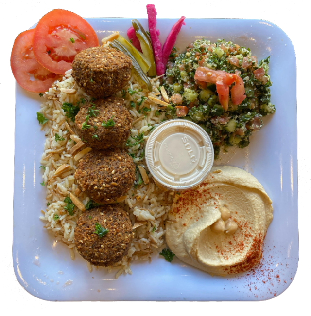Order Falafel Plate food online from House of Falafel store, Farmington Hills on bringmethat.com