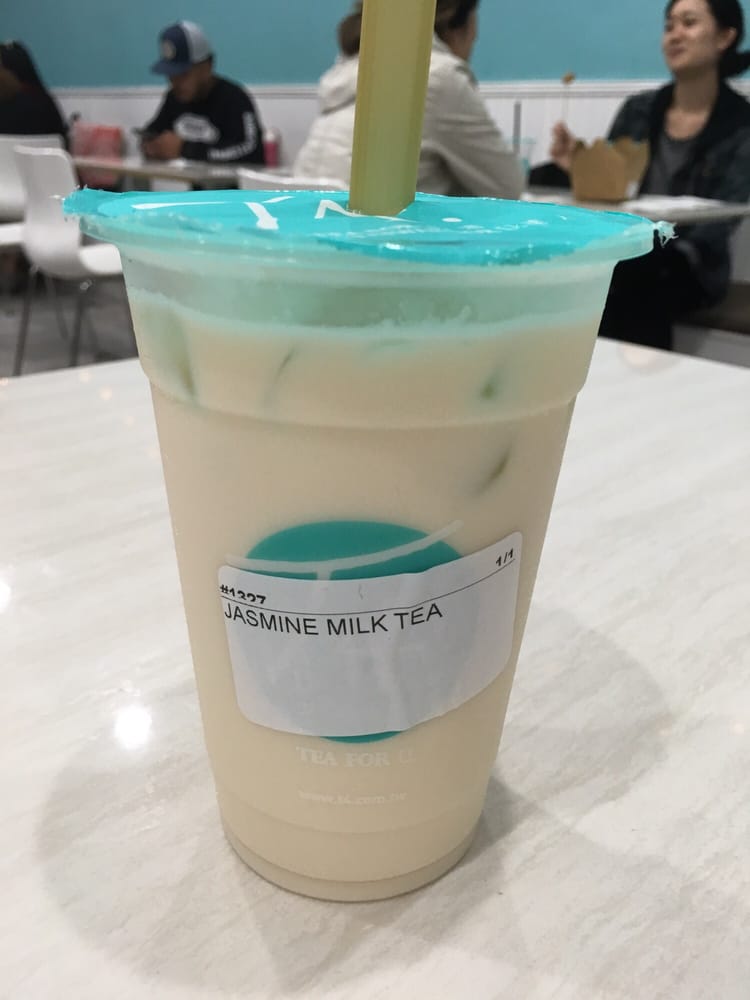 Order Jasmine Green Milk Tea food online from T4 store, Millbrae on bringmethat.com