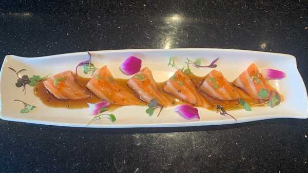 Order Fatty Salmon With Wasabi Salsa food online from Sweet Ginger Asian Bistro & Sushi store, Denver on bringmethat.com