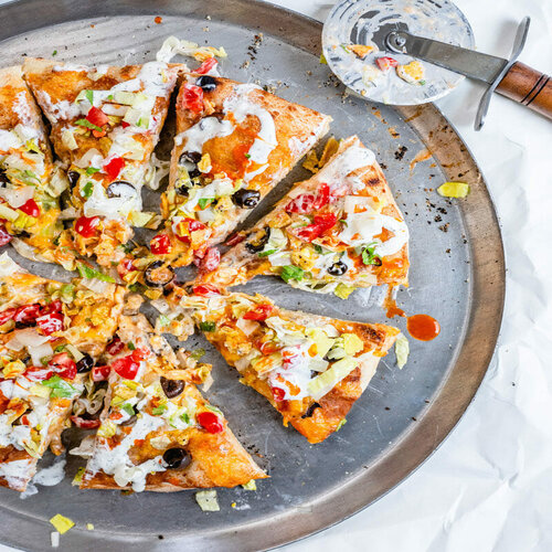 Order Hot Taco Pizza (Deep Dish) food online from Shot Tower Inn store, Dubuque on bringmethat.com