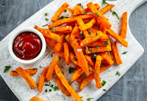 Order Basket Sweet Potato Fries food online from Kaiser's Kenosha Pizza & Pub store, Kenosha on bringmethat.com