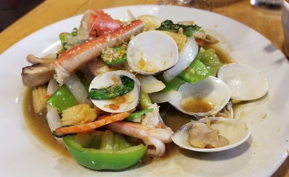 Order Seafood Kra-Pow food online from Andaman Thai Restaurant store, Denton on bringmethat.com