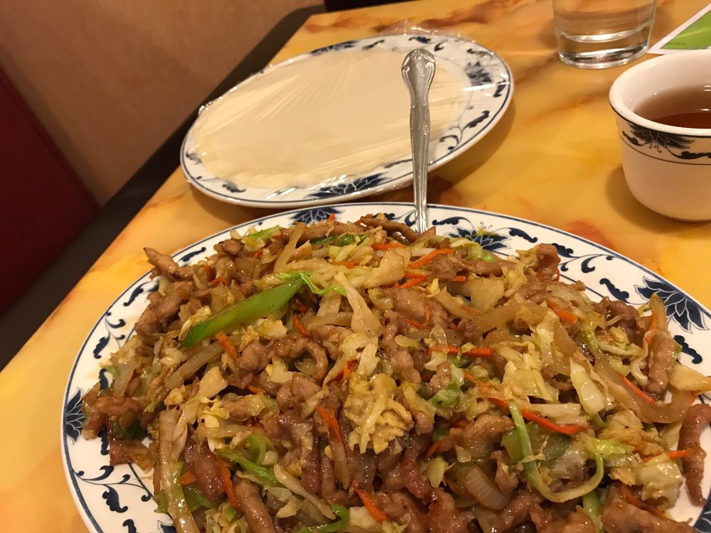 Order Mu Shu Pork food online from Double Happiness Chinese Restaurant store, Bend on bringmethat.com