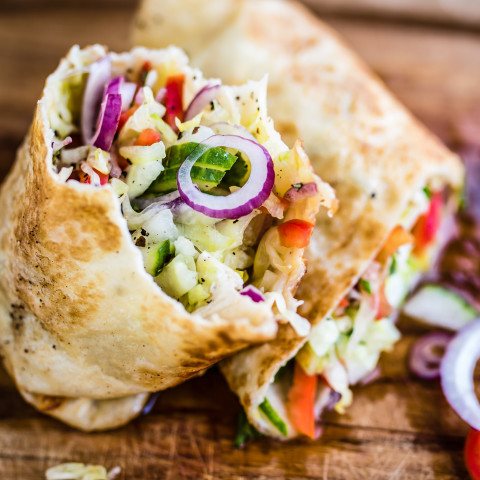 Order Greek Wrap food online from T C Lando's Subs and Pizzeria store, Hudson on bringmethat.com