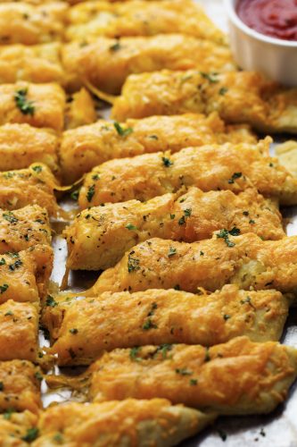 Order Cheesy Strips 14" food online from Grand Street Pizza store, Knightdale on bringmethat.com