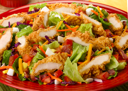 Order Fried Chicken Tender Salad food online from Village Grill store, Lexington on bringmethat.com