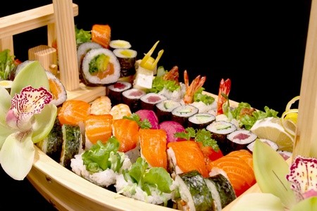 Order Sushi & Sashimi On The Boat food online from Fuji Japanese Steakhouse store, Jonesboro on bringmethat.com