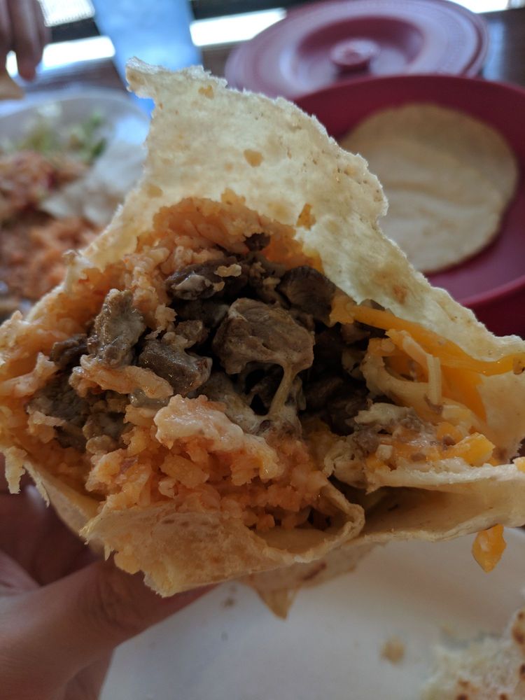 Order Super Burrito food online from La Villa De Jerez Restaurant store, Hollister on bringmethat.com