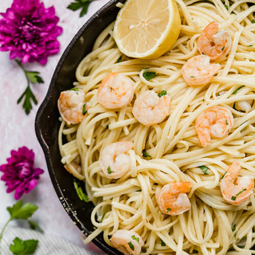 Order SHRIMP SCAMPI W/LINGUINI food online from Sam's Chowder House store, Half Moon Bay on bringmethat.com