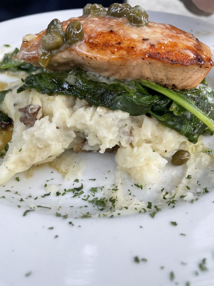 Order Salmon Picatta food online from The Peasant's Courtyard store, Alamo on bringmethat.com
