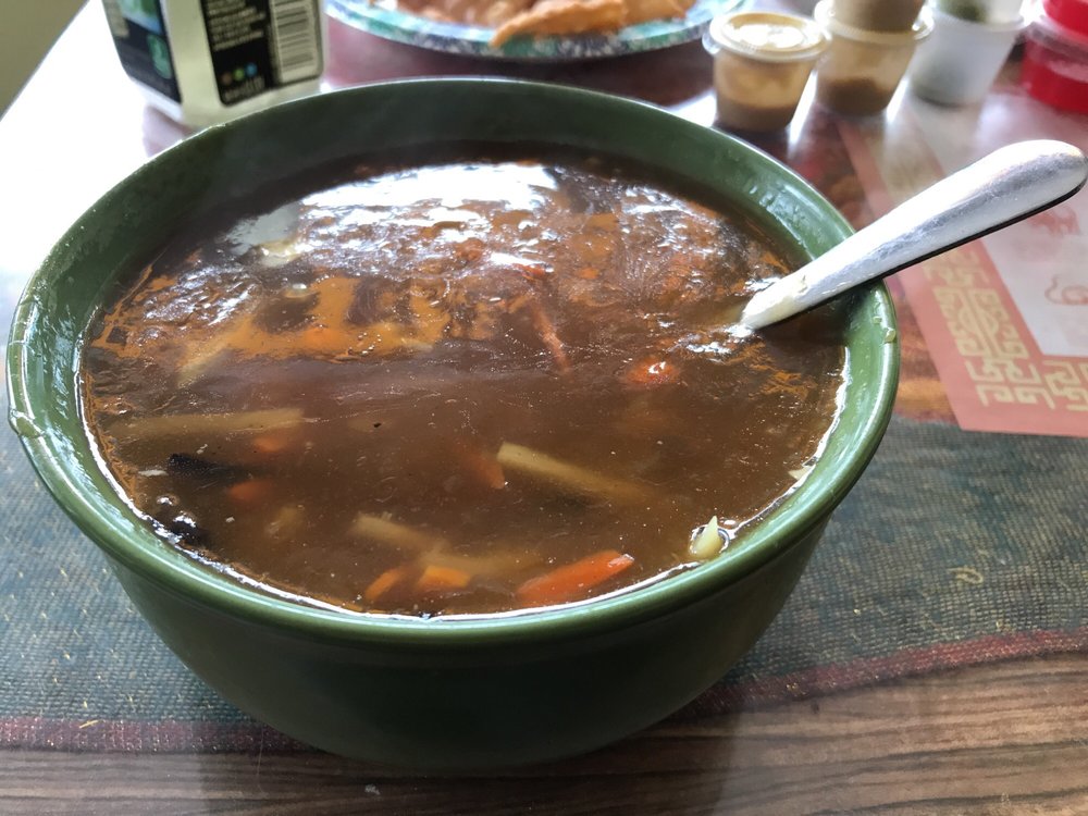 Order 24 Hot & Sour Soup (Large) food online from The Red Pearl Chinese Cuisine 13151 Highway store, Boulder Creek on bringmethat.com